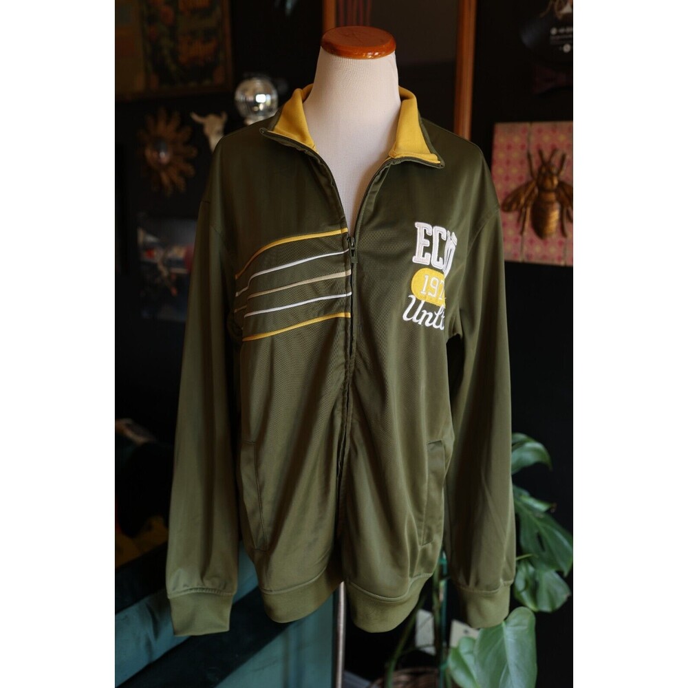 Ecko Unltd Defined By Design Y2K Track Green Yellow Full Zip Jacket Men's Large